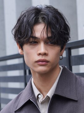 フィフス 原宿(fifth) 原宿ゆるめツイストスパイラルパーマメンズカットセンターパート