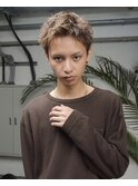 スパイキーショートフリンジカットテーパーフェード