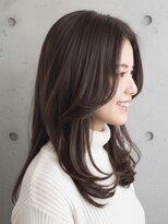 トゥルートラスト アン 下石田店(True Trust un)&nbsp;ロングレイヤー 顔まわりレイヤー ココアブラウン