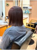 【ピンクブラウン】髪質改善カラー×ボブ