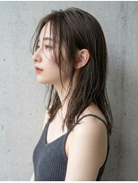 プレイス(PLACE) 艶感ミディ×オリーブグレージュ