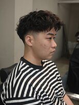 スレイ 西宮(SLAY) 波巻きハイライトアップバングツーブロックマッシュ