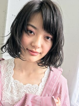 チェルシー 表参道 学生限定　黒髪　髪が多い子にはLEVEL５パーマ