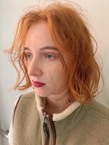 ソイ 下北沢(soi)&nbsp;大人めオレンジベージュ　ボブ