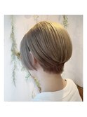 ♯ショート♯人気♯ミルクティー♯ベージュ♯高知美容室♯カラー