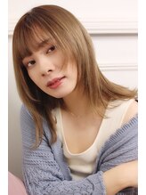 リルウ ヘアー 近鉄阿倍野橋松崎口店(LILOU hair) ナチュラルストレート外ハネミディ