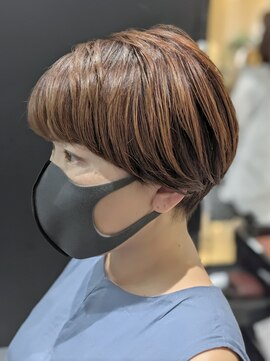 ジエクト 本店(The Ect) ハイライトカラー×マッシュショート×透け感抜け感◎
