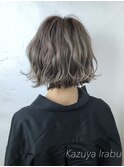 艶感◎外国人風ラベンダーグレージュ×ショートミニボブ