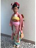 七五三 スッキリ 凛とする 日本髪風 ヘアアレンジ