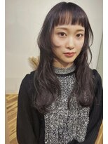 ラニヘアサロン(lani hair salon)&nbsp;オン眉+ポイントレイヤーロングスタイル