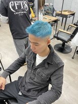ヘアスタジオワン 藤沢店(HAIR STUDIO ONE)&nbsp;スキンフェード＋ライトブルー