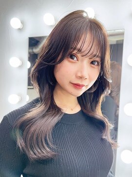 アイティーバイアルバム 下北沢店(IT by ALBUM) 韓国ヘア_斜めバンググレージュカラーシルキーベージュ_29403