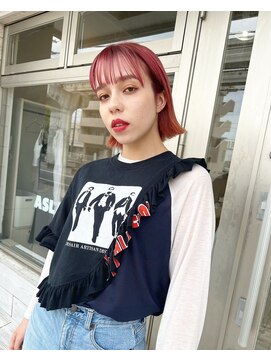 アスラン(ASLAN) 【aslan】外ハネBOB/ボブ/チェリーレッド