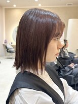 ヒビヲ(HIBIO) 切りっぱなしショートボブハイトーンカラーミルクティーベージュ