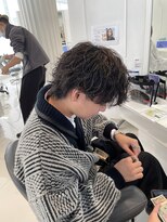 波巻きメンズパーマ