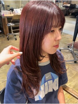 コレット(COLETTE) 顔まわりレイヤー ボルドーカラー