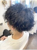 波巻きパーマ