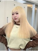 抜きっぱなしブロンド×ブロンドヘア×ケアブリーチ