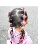 キッズ　ヘアセット