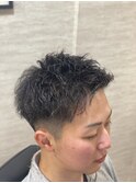 ツーブロック×ツイスパ メンズ/バーバー/理容室