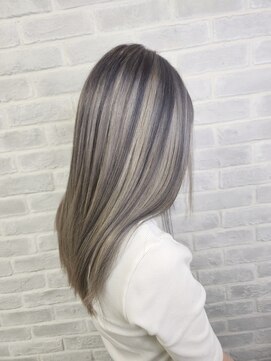 ラックスビー ユナイテッド 神戸三宮いくたロード店(LUXBE UNITED) ☆miwaカラー☆ネイビー×シルバー アンブレラカラー