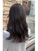 グレージュ×波巻きふんわりセミロング