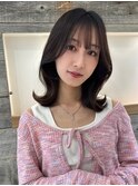グレージュカラーくびれミディアム【肥田亜沙美】