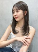 外ハネボブイメチェンヘアスタイルミディアムレイヤーharuhi