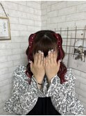 三つ編みハーフツイン