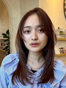 コンフィー(comfy) 『サザワ』フェザーパーマチェリーブラウンミニウルフ