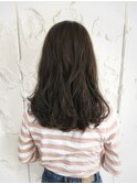 ナチュラルブラウン×セミロングレイヤー