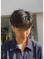 エムクール(M,cooL)&nbsp;2wayフェザーパーマセンターパートシースルーマッシュ