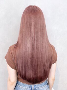 アルバム 銀座(ALBUM GINZA) ロング顔周りレイヤーダブルカラーハイトーン_ba569621