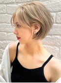 外国人風前下がりレイヤーショートボブ n8.2.15