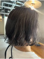ザ ブリンク(THE BLINK) 【脱白髪染め】透明感グレージュ。まとまる大人ミニボブで小顔見