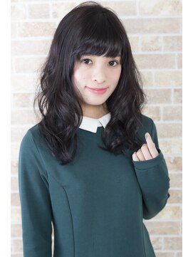 ヘアーアンドメイク シーク 八王子(HAIR&MAKE SeeK) 【暗髪】ダークブラウン×ゆるふわセミロング