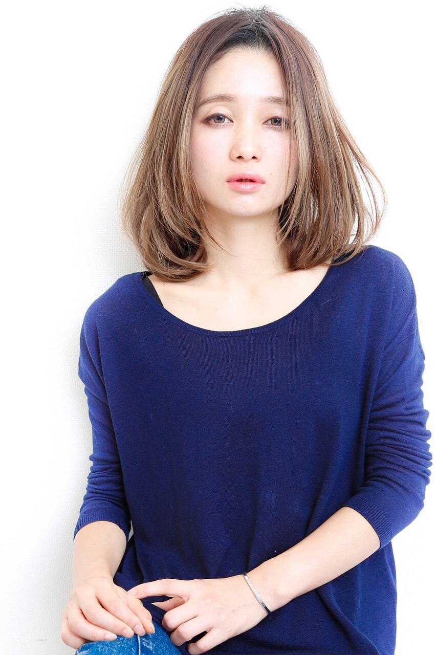 《透明感×ツヤUP★》カット+イルミナカラー☆ロング料金なし￥15280→￥9480