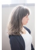 [aRietta]大人かわいいモーブカラーくびれミディワイドバング