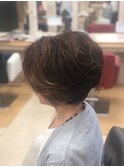 大人可愛いボリュームUPショート/ミセスパーマ/30代40代50代