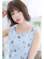 ミック ヘアアンドメイク アップ 駒込店(miq Hair&Make up) 外ハネカジュアル♪ニュアンスカラーくせ毛風切りっぱなしボブ