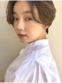 センターパート大人ダークカラー