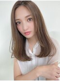 ブリーチなし艶ツヤアッシュベージュ