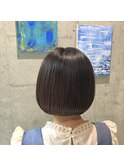 【カラーを楽しむ白髪ぼかし】ハイライトピンク×ミニボブ