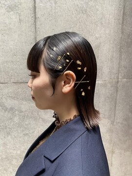 レイドバック(LAID BACK) 【代官山美容室】金箔ヘアアレンジ☆