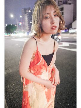 エヌイー(ne' by MAULOA) 【ne' by MAULOA】ハイトーンボブ×ラフ巻き