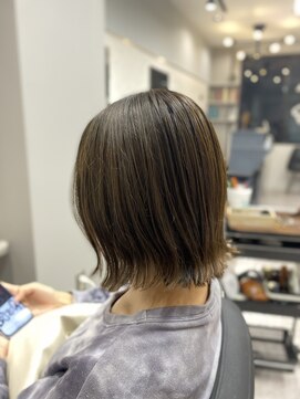 アデプト 北千住店(adept) ★小顔ココアベージュ黒髪クラゲヘアーオリーブグレー【北千住】