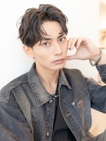 イオ 本厚木(io)&nbsp;アッシュブラックセンターパート束感コンマヘアハイライト