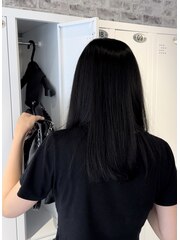 【ゾエ】黒髪/韓国ヘア/ナチュラルブラック/地毛風カラー
