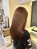 インス(ensue)&nbsp;20代30代40代京都髪質改善カラー韓国ヘアオレンジベージュ透明感