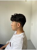 MEN’SHAIR刈り上げナチュラルパーマスタイル